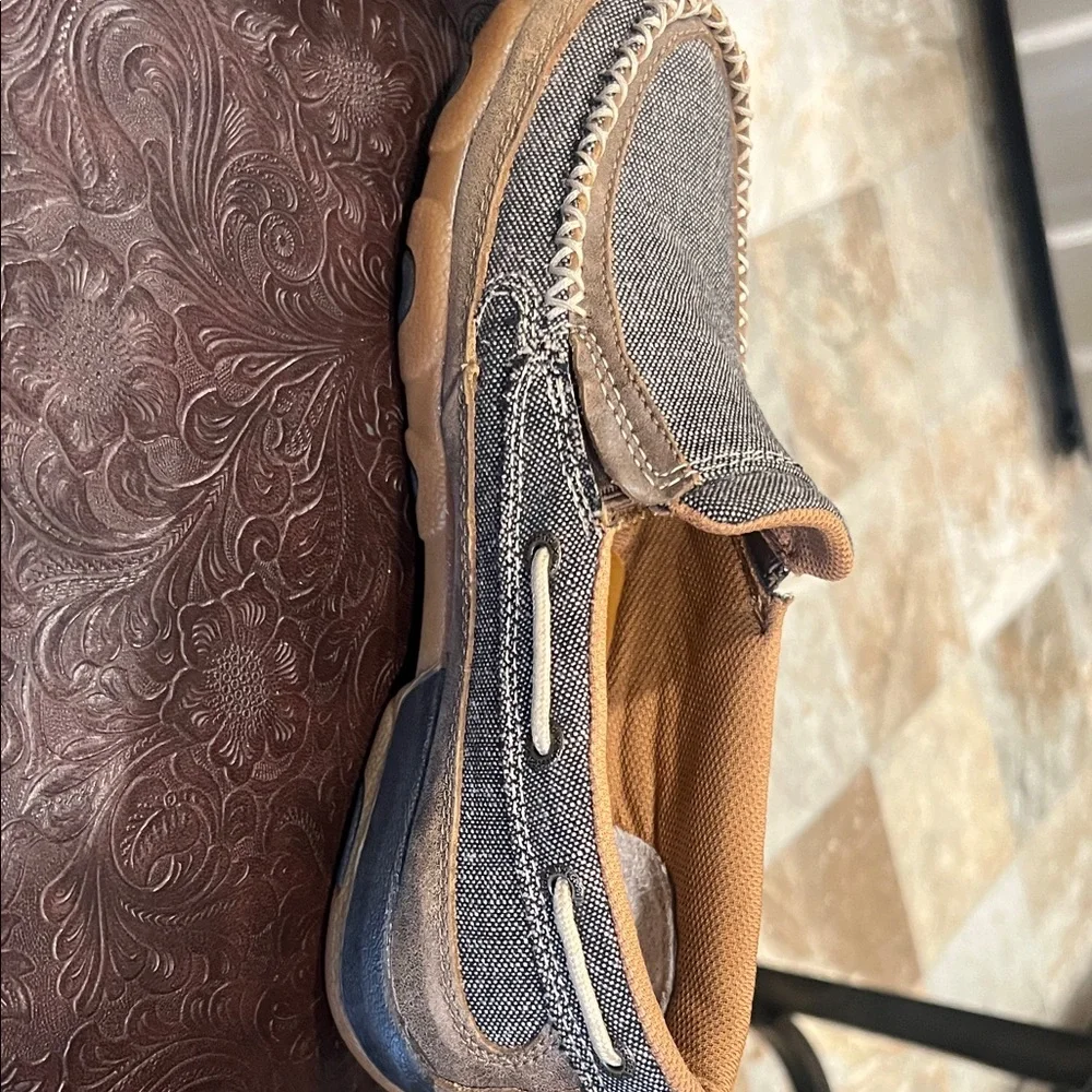 Twisted X Denim and Brown Women's Loafers - Picture 8 of 14